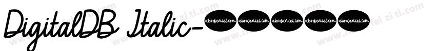 DigitalDB Italic字体转换